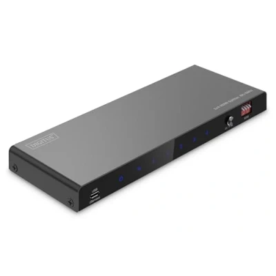 Immagine di Digitus DS 55340 4 Porte Distributore, splitter HDMI Commutabile singolarmente, Display a LED , Con di stato, Predisposto Ultra HD, Per uso interno,