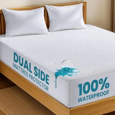 Immagine di Utopia Bedding Coprimaterasso impermeabile in bambù, traspirante, con tasche elasticizzate