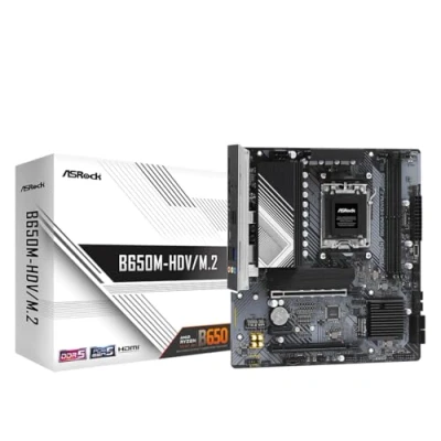Immagine di ASRock B650M HDV/M.2 Mainboard Attacco (PC) #####AMD AM5 Fattore di forma (dettagli) Micro ATX Chipset della scheda madre AMD® B650
