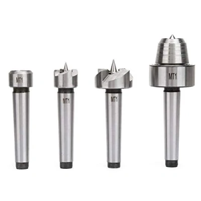 Immagine di 4 pezzi Tornio per Legno Sperone Centro Tazza, Live Center in Drive Spur Cup Set Tornitura Strumento Ditale Lavorazione del (MT1)