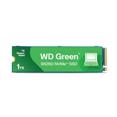 Immagine di WD Green SN350 da 1 TB, NVMe SSD Gen3 PCIe, QLC, M.2 2280, con velocità di lettura 3,200 MB/s