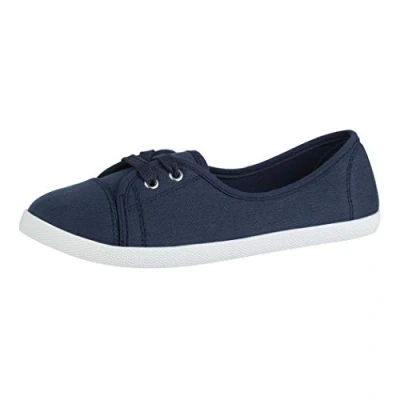 Immagine di Elara Donna Ballerine Sneaker Lace up Chunkyrayan BD1413 Navy 38