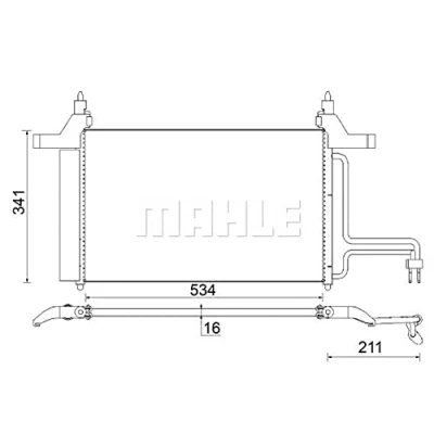 Immagine di MAHLE ORIGINAL AC 790 000S Condensatore con essiccatore 16 10,15 535 FIAT: Stilo Multi Wagon, Hatchback