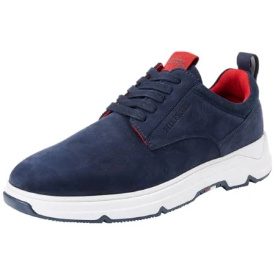 Immagine di Tommy Hilfiger Uomo Scarpa Driver Mix Hybrid Shoe in Pelle, Blu (Desert Sky), 40
