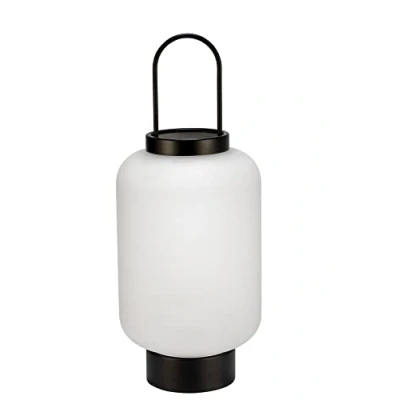 Immagine di Pauleen Lanterna Mobile Glow per Esterni 48253 a LED IP44, Timer Batteria, incl. 1 x 0,2 Watt, Vetro, plastica, Metallo 2700 K, Raso, Nero, 2700K