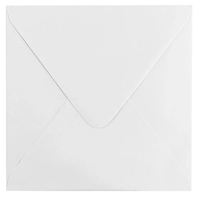 Immagine di Karten und Co. buste quadrate, gommate, 17 x cm, 100 pezzi, colore: Bianco, alta qualità: 120 g/m2, per biglietti di auguri, inviti