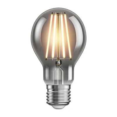 Immagine di ledscom.de Lampadina LED E27, A60, bianco extra caldo (1800 K), 7,5 W, 370lm, vetro fumé, Lampadina, base lampada a risparmio energetico, Classic, Edison, Smoke, Retro, Vintage,