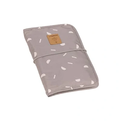 Immagine di LÄSSIG Borsa per pannolini con fasciatoio e scomparto le salviette umidificate da portare in viaggio/Changing Pouch Blocks Taupe
