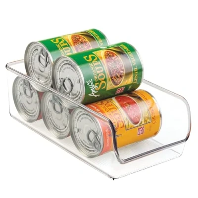 Immagine di iDesign Organizer cucina con manico, Contenitore in plastica di medie dimensioni senza coperchio, Scatola ideale per cassetti, dispensa e altro, trasparente