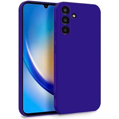 Immagine di MyGadget Cover per Samsung Galaxy A34 5G Custodia in Silicone Morbido a Doppio Strato Case con Protezione Fotocamera &amp; Fodera Interna Antigraffio Violetta