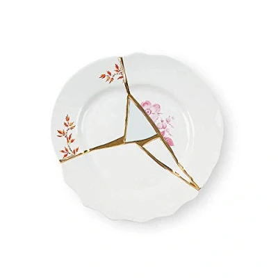 Immagine di Seletti Kintsugi Piatto frutta in porcellana e oro 24 carati mod. 1