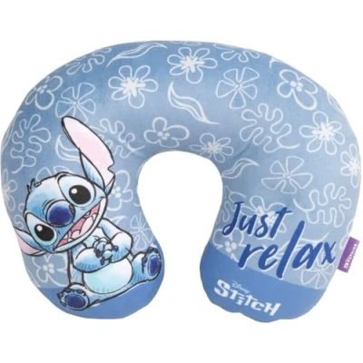 Immagine di Cuscino per collo da Viaggio Cervicale in tessuto con grafiche di Stitch, Bambini a partire dai 12 mesi, misure 32x26x9 cm