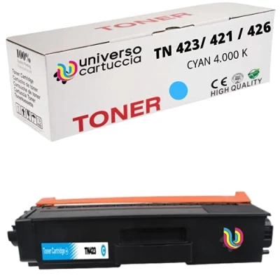Immagine di UniversoCartuccia® toner Compatibile In sostituzione di Brother TN 423 TN421 MFC L8690CDW L8900CDW HL L8260CDW L8360CDW DCP L8410CDW (CYAN)