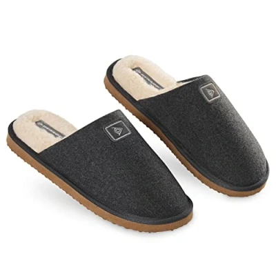 Immagine di DUNLOP Pantofole Uomo Invernali, Ciabatte da Casa Memory Foam con Imbottitura Interna Regali per Lui Natale Compleanno (Carbone, 43, numeric_43)