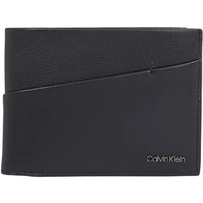 Immagine di Calvin Klein Diagonal Trifold COIN Unisex Portafoglio, Taglia: One Size, Black