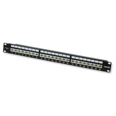 Immagine di Techly Professional 022908 Pannello Patch STP 24 Posti RJ45 Cat. 6A Nero