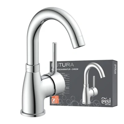 Immagine di EISL lavabo Futura a Risparmio energetico, Rubinetto Girevole 360, Miscelatore monocomando NI075FUTCR, Cromo