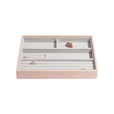 Immagine di Portagioie impilabile formato classico, rosa, per anelli e bracciali