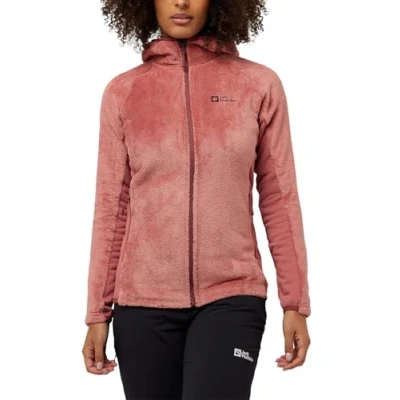 Immagine di Jack Wolfskin Rotwand FZ W Felpa con Cappuccio Giacca, Mineral Red, XS Donna