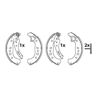 Immagine di TRW GS8862 Ganasce Freno 228 42 SMART: Forfour II Hatchback