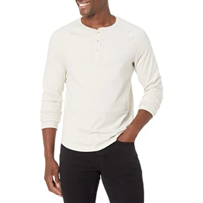 Immagine di Amazon Essentials Maglia con Collo Serafino a Maniche Lunghe Slim Uomo, Avena Puntinato, M