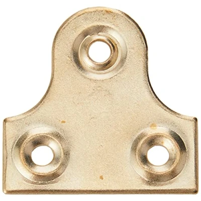Immagine di Bulk Hardware BH02266 Placchetta con Fori per Vetro, Finitura Anodizzata Ottone, 32 mm, Bianco, Set di 4