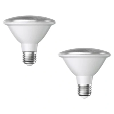 Immagine di ledscom.de 2 pezzi lampadina LED E27, PAR30 collo corto, bianco (4200 K), 13 W, 1025lm, 43, specchio riflettore (argento)