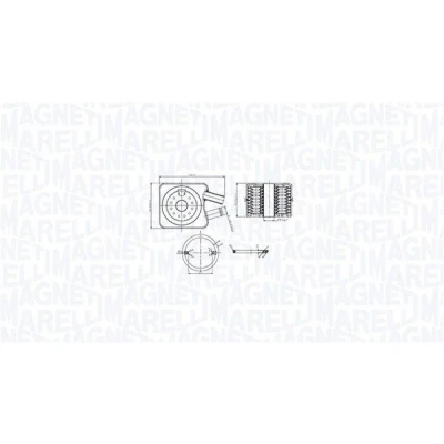Immagine di MAGNETI MARELLI 350300003200 Radiatore Olio VOLKSWAGEN: Golf 4, 5, Passat B6 Variant, AUDI: A3 Sportback, A4 B7 Avant, Hatchback