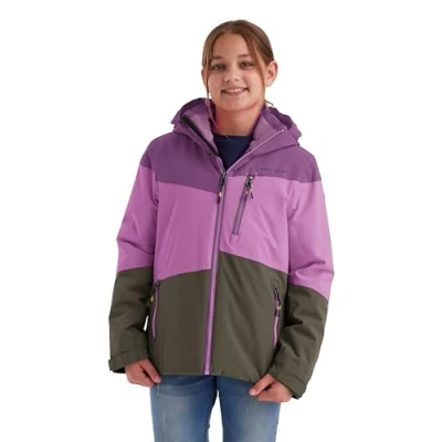 Immagine di killtec Ragazze Giacca funzionale con cappuccio e paraneve/giacca outdoor impermeabile KOW 170 GRLS JCKT, dark orchid, 164, 40927 000