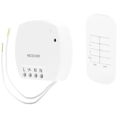 Immagine di Smartwares SH4 99560 FSK 433 MHz Interruttore senza fili, Telecomando con funzione dimmer