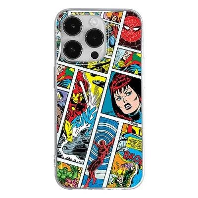 Immagine di ERT GROUP custodia per cellulare Iphone 14 PRO MAX originale e con licenza ufficiale Marvel, modello Avengers 034 adattato in modo ottimale alla forma dello smartphone, TPU