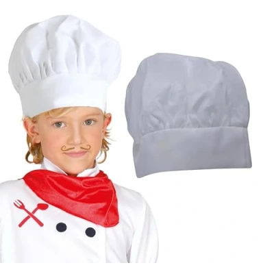 Immagine di Guirca Accessori cappello cuoco per bambini, in tessuto, colore: bianco, u (13010.0)