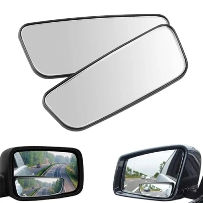 Immagine di 2Pcs Laterale Punto Specchio Cieco per Auto, Specchietti In Vetro HD Impermeabili, Specchietto Retrovisore Grandangolare Regolabile a 360 Auto Universali SUV Camion