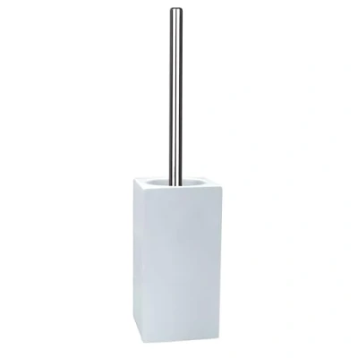 Immagine di Spirella Quadro Scopino con portascopino WC in gres porcellanato, Colore: Bianco