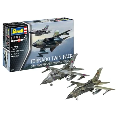 Immagine di Revell 03801 Kit per modellino 50 anniversario di Tornado, scala 1:72, in plastica, non verniciato, verniciato