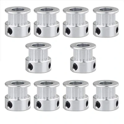 Immagine di Pack of 10 GT2 Puleggia cinghia dentata ingranaggio sincrono Ruota in alluminio per stampante 3D 20 denti, foro 5mm, larghezza 6mm