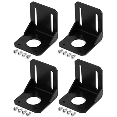 Immagine di QWORK® 4 Pezzi di staffa montaggio per motore passo passo, supporto NEMA 17 con viti