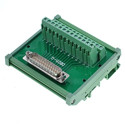 Immagine di Oiyagai Modulo Connettore DB25 D Sub Maschio, Scheda di Rottura su Guida DIN