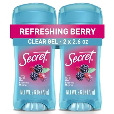 Immagine di Secret Scent Expressions So Very Summerberry Clear Gel Antiperspirant/Deodorant, 160ml (Pack of 2), Summerberry, 150ml