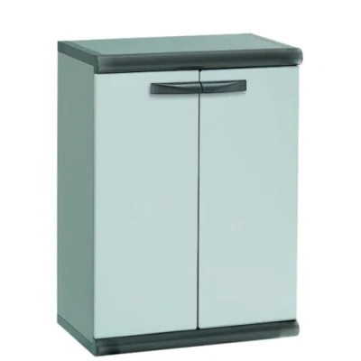 Immagine di Garofalo Scik Basic Recycled Armadio Basso in Resina (PVC) 2 ante Colore Grigio