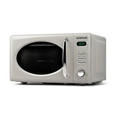 Immagine di G3 Ferrari G10155 &quot;Sapormio Vintage&quot; Microonde Vintage Combinato Digitale, 1150W, 20 Litri, 8 Programmi, 4 modalità di cottura, Accessori inclusi, Timer 60 min, Gesso