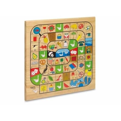 Immagine di Cayro Ludo e Oca + di 5 Anni Modello in Legno Gioco da Tavolo per Bambini Adulti con Tavola Reversibile Divertimento Famiglia 2 a 4 Giocatori