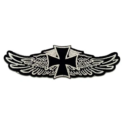 Immagine di Chopper croce Biker Toppe termoadesive Patch Toppa ricamate, misura: 12,2 x 3,9 cm