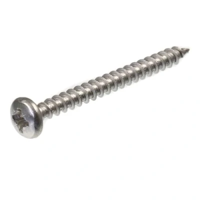 Immagine di SECCARO viti per truciolato, testa semicircolare, 6 x 60 mm, in acciaio inox V2A VA A2, legno con filettatura completa, Phillips a croce/PZ, 100 pezzi