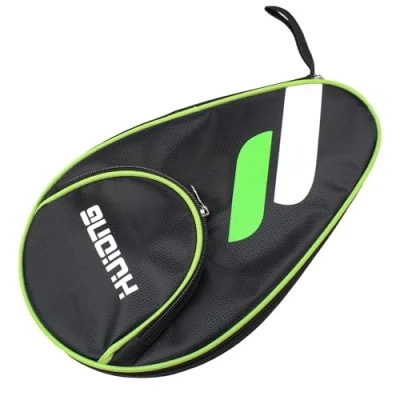 Immagine di JJHXM 1 Pezzi Custodia per Racchetta da Ping Pong con Scomparto,Porta Padel Cerniera,Custodia Multicolore(Verde e Bianco)