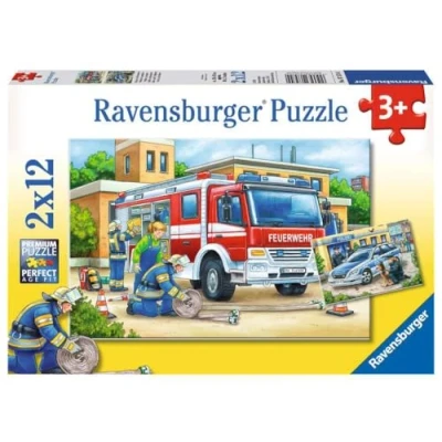 Immagine di Ravensburger Italy Polizia e Pompieri 2 Puzzle da 12 Pezzi, Multicolore, 07574