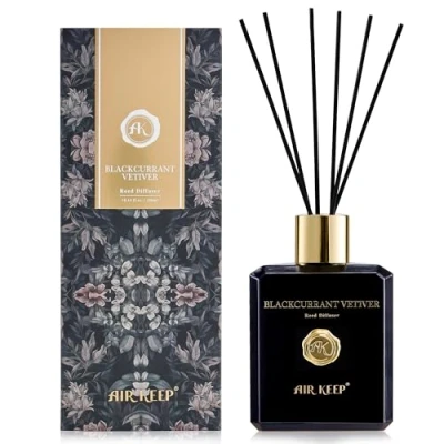 Immagine di Airkeep Profumatore per Ambienti 300ml, Blackcurrant Vetiver Diffusore Profumo Ambiente, di Fragranze Bagno, Appartamento, Decorazione della Casa