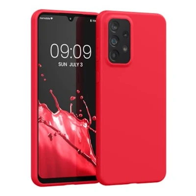 Immagine di kwmobile Custodia Compatibile con Samsung Galaxy A33 5G Cover Back Case per Smartphone in Silicone TPU Protezione Gommata rosa shocking