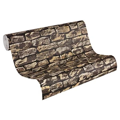 Immagine di A.S. Création 10.05 0.53 Prodotto in Germania 907912 9079 12, Beige/Marrone/Nero, 10,05 m x 0,53
