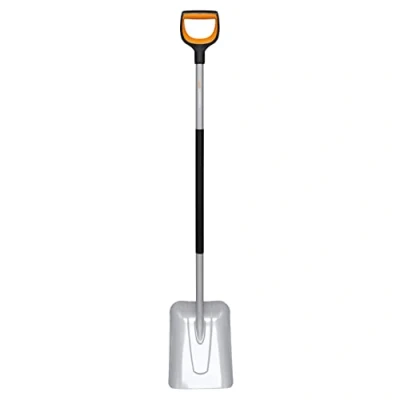 Immagine di Fiskars Badile per Sollevare e Spostare Neve Altri Materiali, Lunghezza: 130 cm, Lama in Resistente Acciaio al Boro, Nero/Arancione, Xact, 1066731
